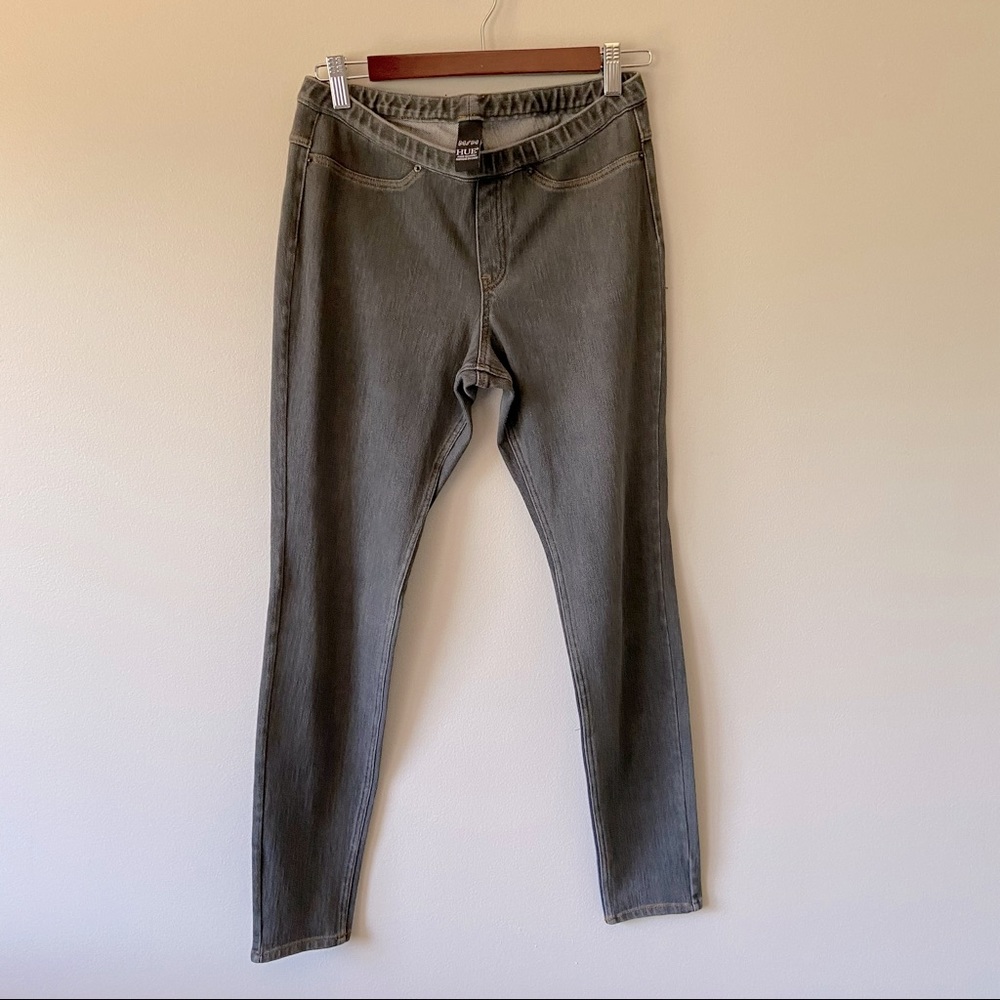 Hue denim leggings, full length, grey